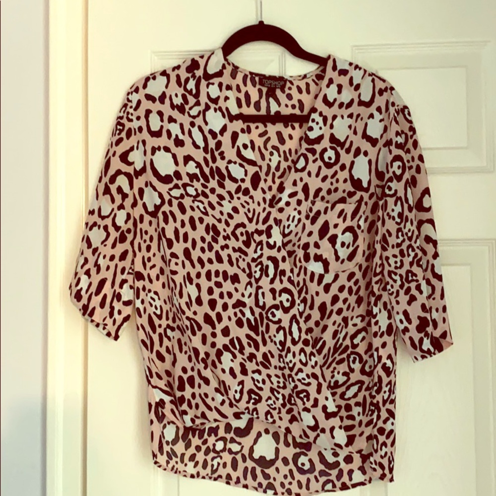 TopShop leopard blouse